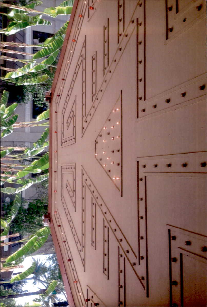 Before Strand Theater entry overhang lighting 